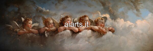 five cherubini in the sky