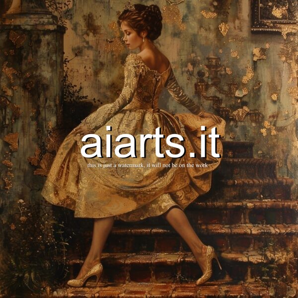 cinderella in Tiziano style paint