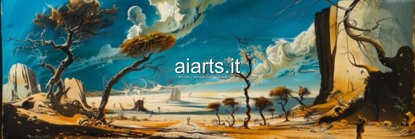 salvador dali metaphisic desertic landscape 3x1